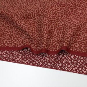 Tissu Japonais Petite Fleur Cerisier Reversible Rouge