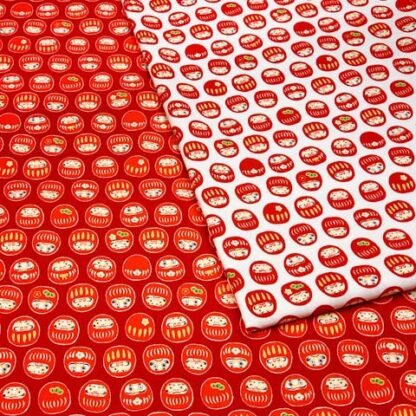 Tissu Japonais Motif Daruma Mitsukatta