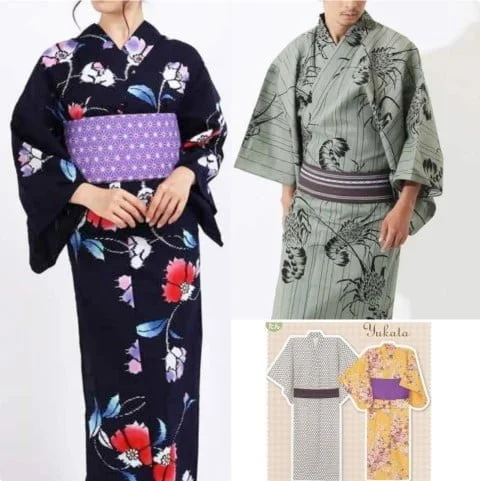 Men's women's kimono pattern. Sewing pattern for making a men's and women's kimono